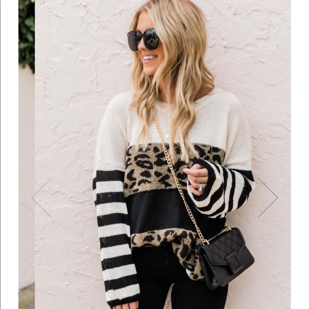 LIVING MY BEST STYLE X PINK LILY LEOPARD SWEATER